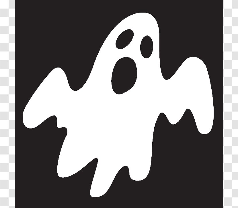 Fear Of Ghosts Clip Art - Black And White - Pictures Transparent PNG