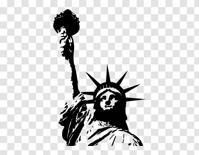 Statue Of Liberty Art Drawing Clip - Luminescent Vector Transparent PNG