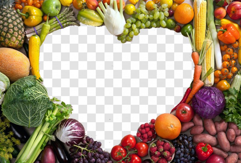 Fruit Healthy Diet Heart Vegetable Food - Vegetarianism - I Love All Kinds Of Vegetables Transparent PNG