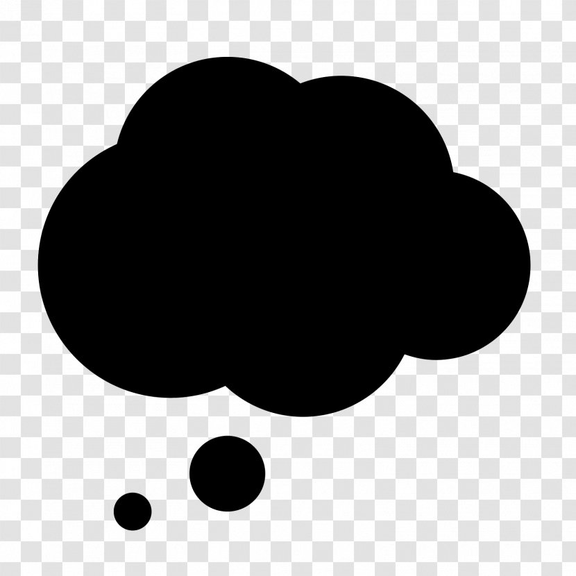 Symbol Speech Balloon Cloud Icon - Black Transparent PNG