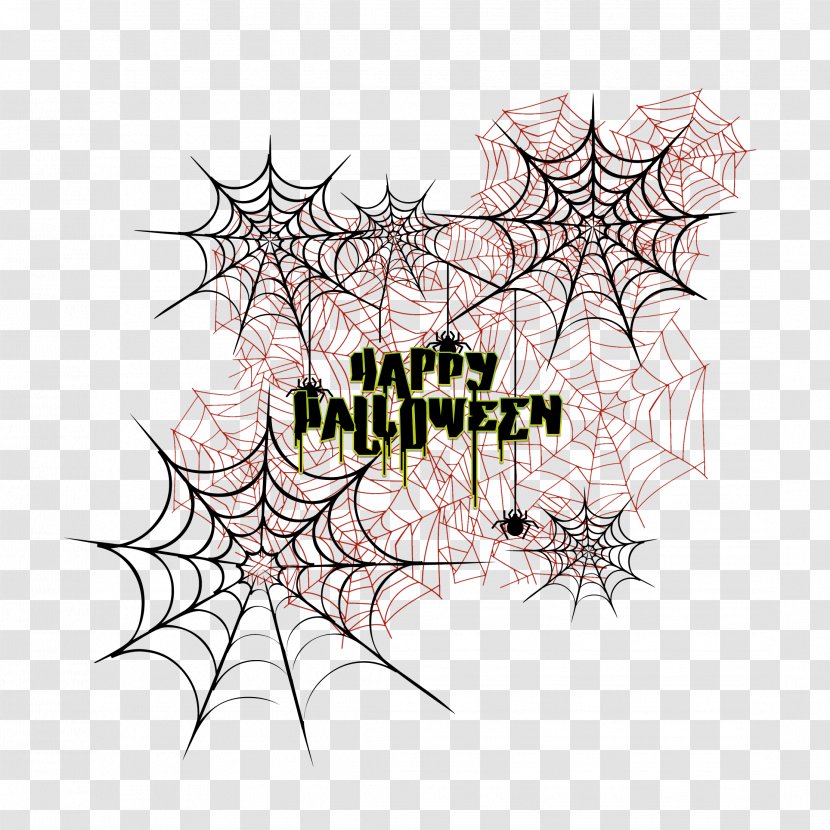 Spider Web Graphic Design - Plant - Halloween Transparent PNG