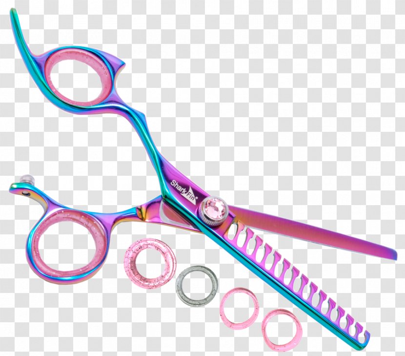 Scissors Product Design Purple Line - Hair Shear Transparent PNG