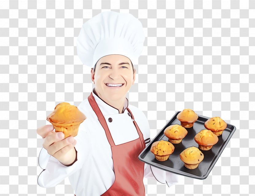 Cook Chef Food Baker Cuisine - Dish - Pastry Cream Bun Transparent PNG