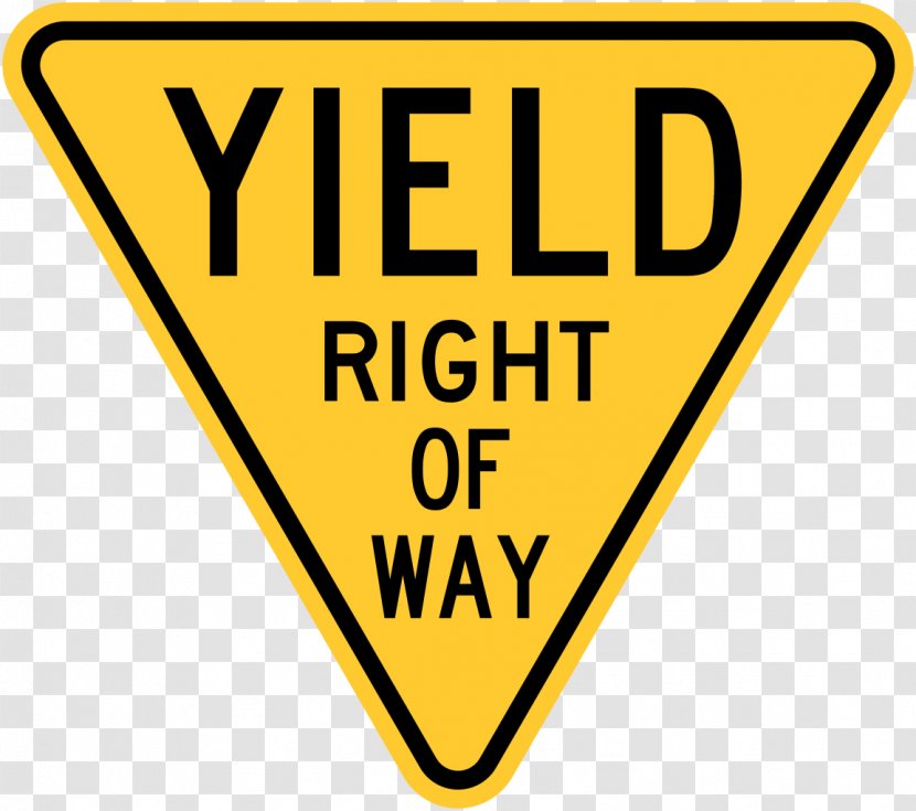 Yield Sign Stop Traffic Manual On Uniform Control Devices Pedestrian Crossing - Signage - Driving Transparent PNG