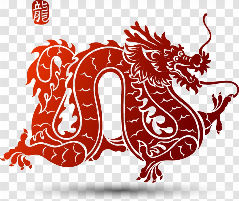 China Chinese Dragon Illustration - Flower - Vector Transparent PNG