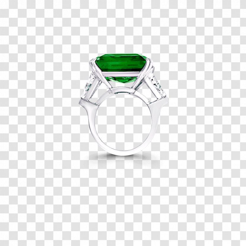 Emerald Body Jewellery Silver - A Pair Of Rings Transparent PNG