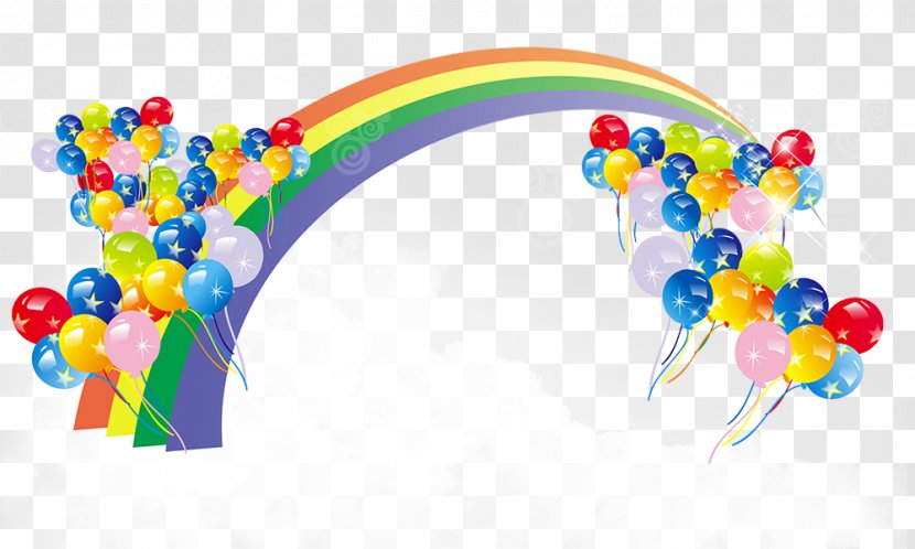 Balloon Color Rainbow Download - Toy - Rainbow,decoration,background Transparent PNG