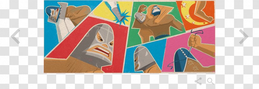 Mexico Lucha Libre Professional Wrestler Graphic Design - Google Doodle - Vinheta Transparent PNG