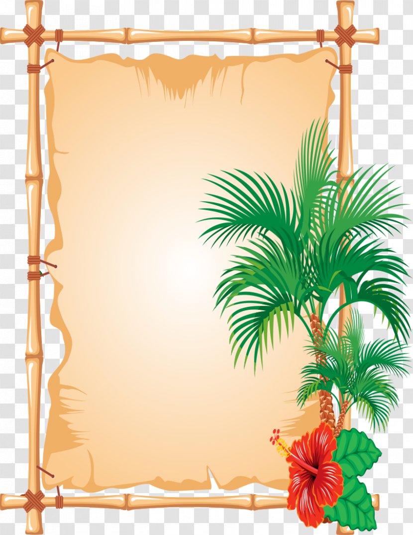 Bulletin Board - Tropical Frame Transparent PNG