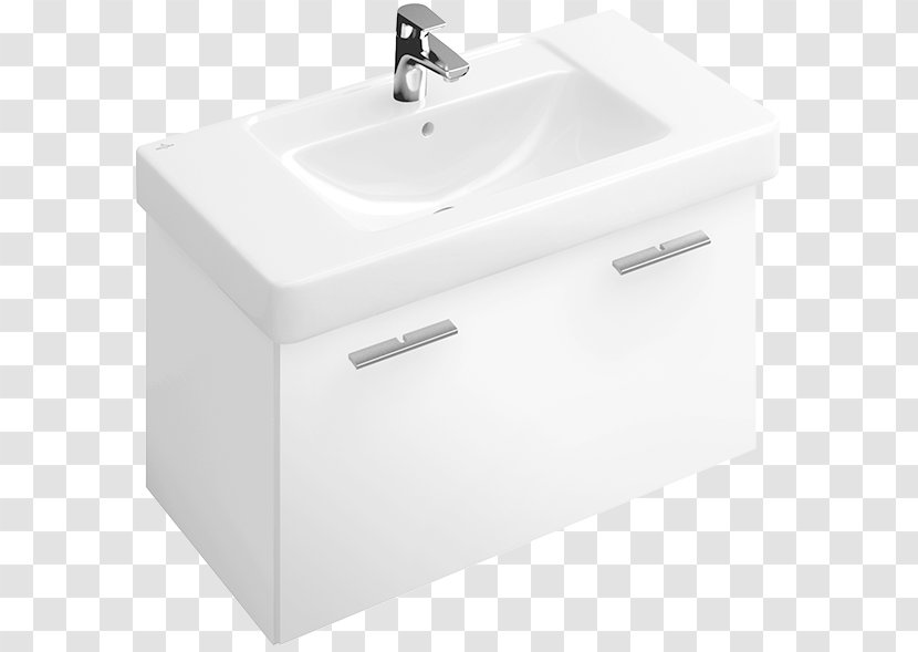 Villeroy & Boch Bathroom Cabinet Ceramic Sink - Plumbing Fixture Transparent PNG