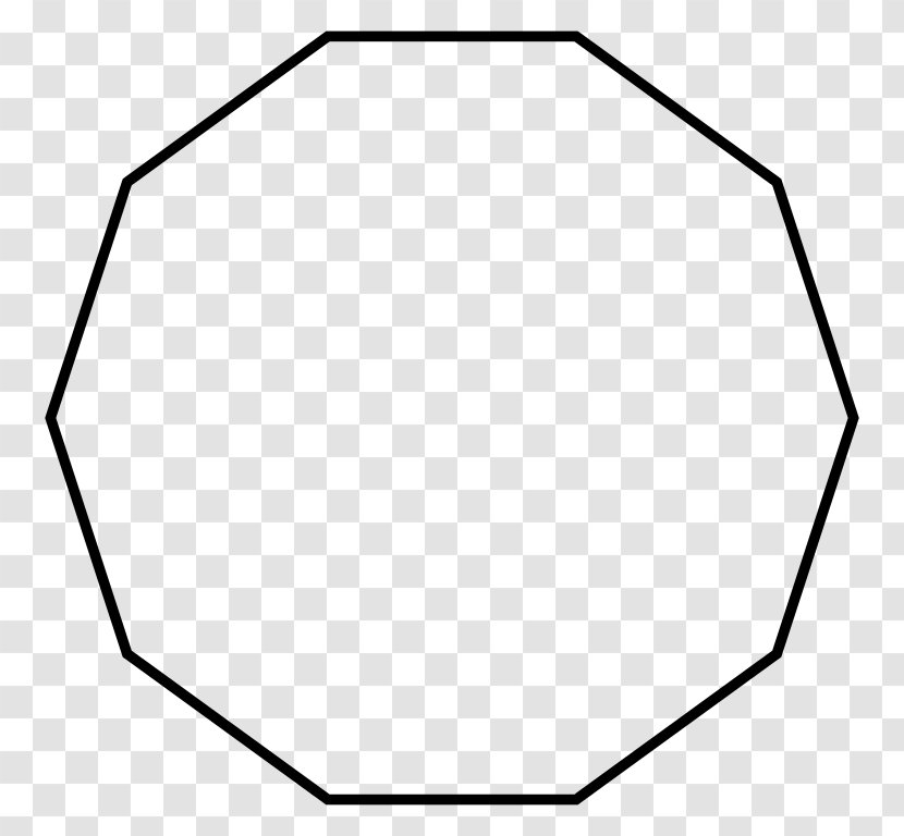 Decagon Regular Polygon Geometry Two-dimensional Space - Symmetry - Lightbulb Transparent PNG