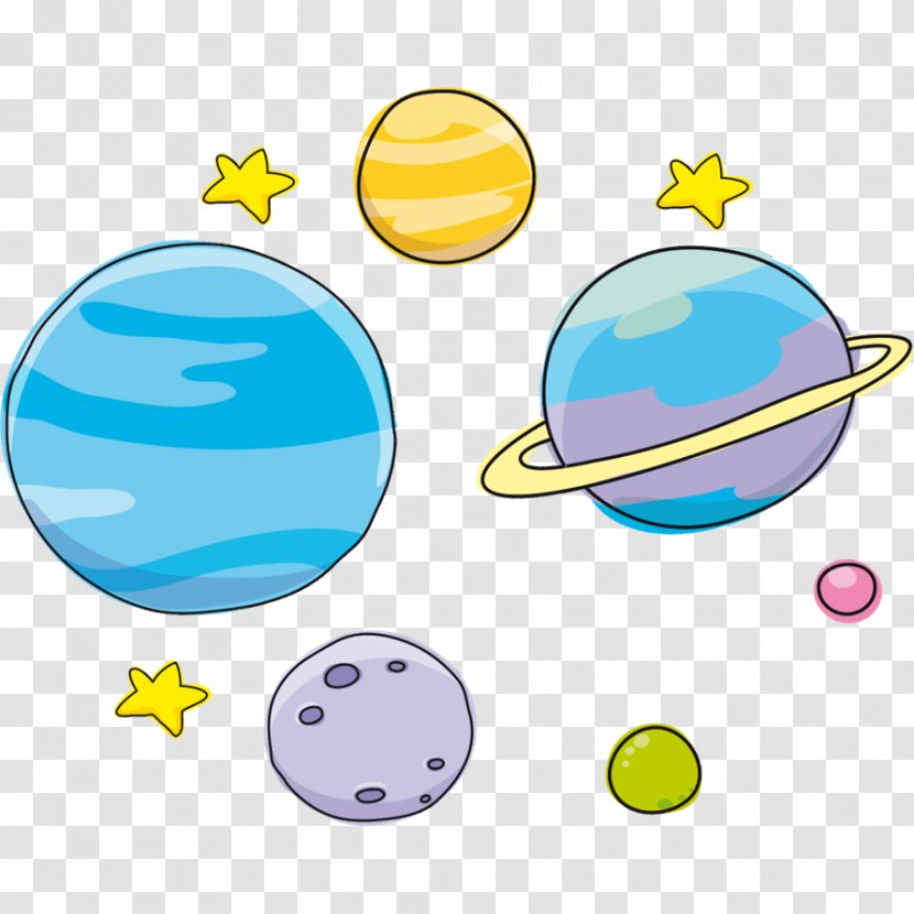 Solar System Planet Sticker Child Sistema Interior - Yellow - Vector Transparent PNG