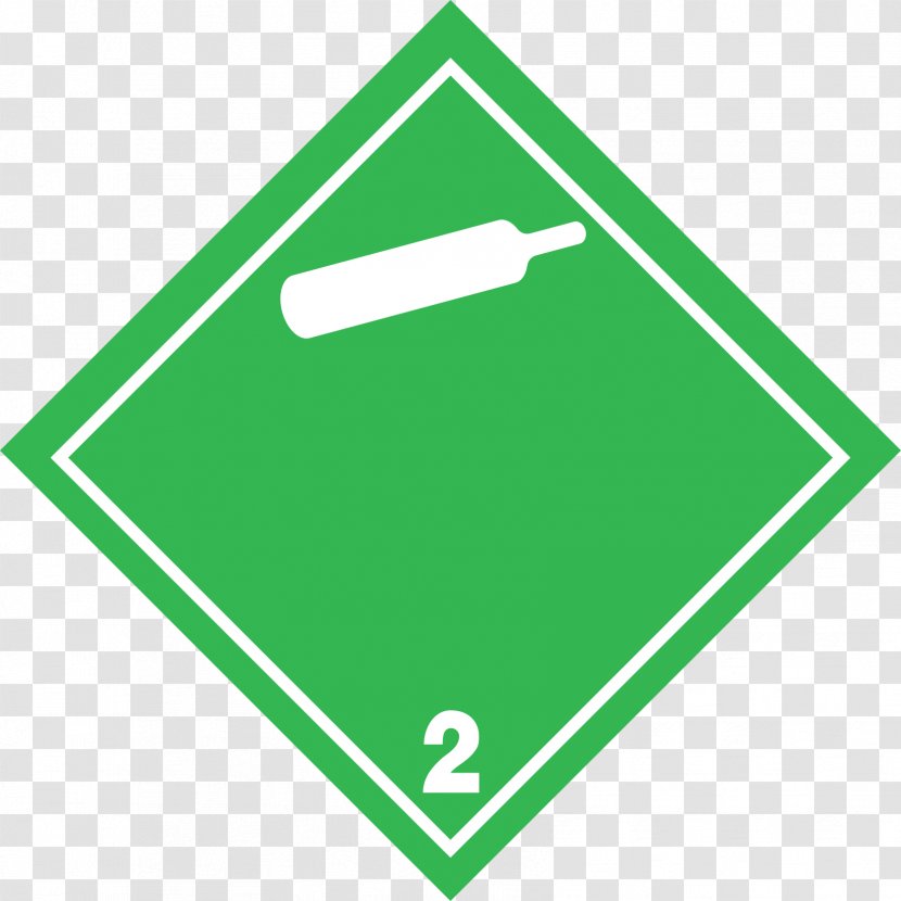 Dangerous Goods HAZMAT Class 2 Gases Label UN Number Placard - Printing - Hazmat Transparent PNG