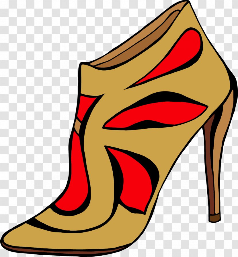Slipper Shoe High-heeled Footwear Sneakers - Elegance - Vector Painted Red High Heels Transparent PNG