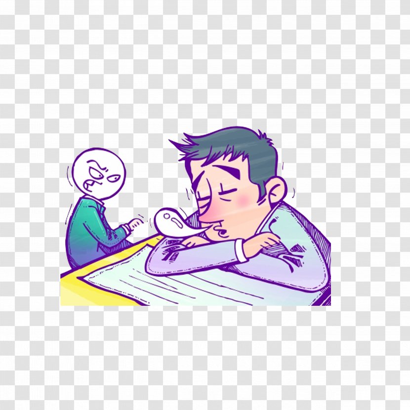 Sleep Snoring Icon - Night - Lying On The Table Sleeping Snoring, Noisy Others Transparent PNG