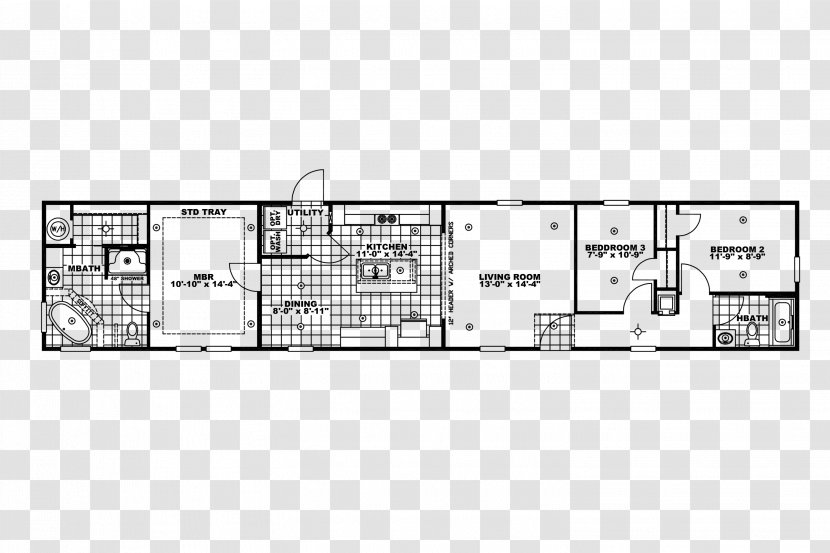 Floor Plan House - Utility Room Transparent PNG