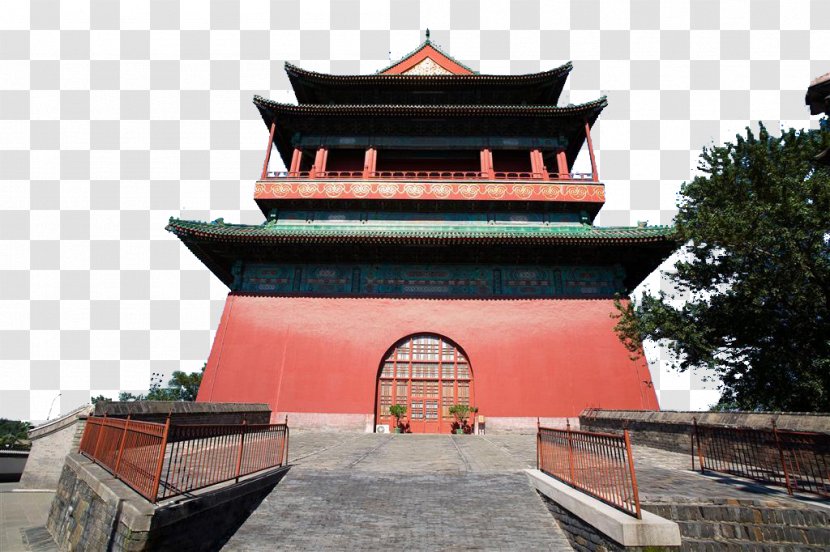 Gulou And Zhonglou Drum Tower Of Xian Xicheng District Beijing - Bell Building Photograph Transparent PNG