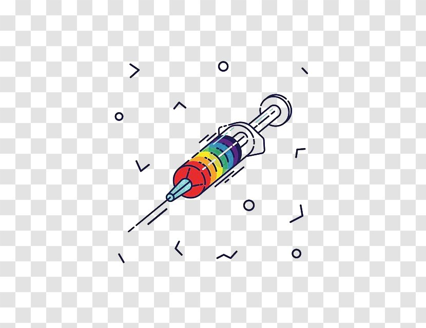 Syringe Hypodermic Needle Injection - Technology - Hand-painted Transparent PNG