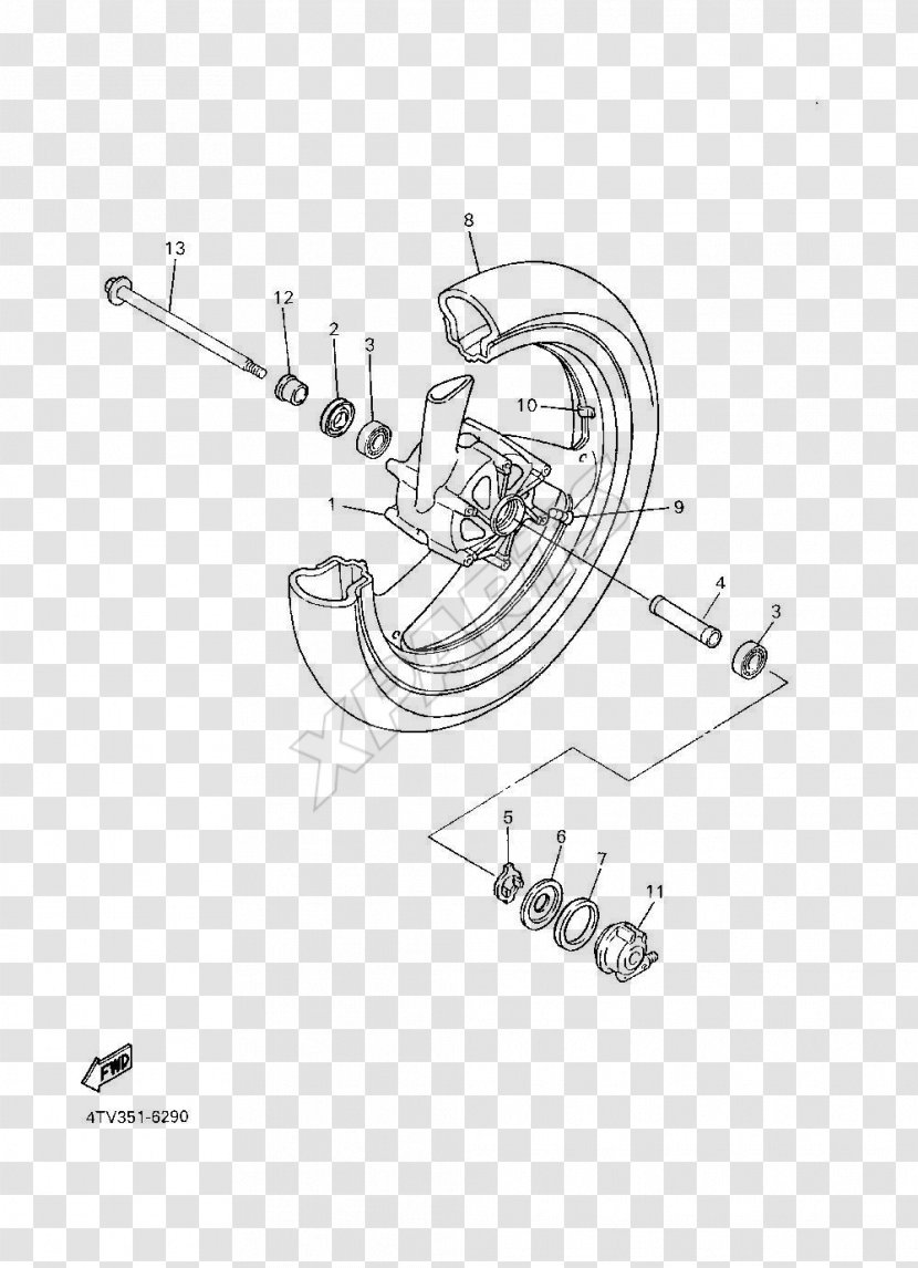 Yamaha Motor Company YZF600R Motorcycle Stoppie Sketch - Monochrome Transparent PNG