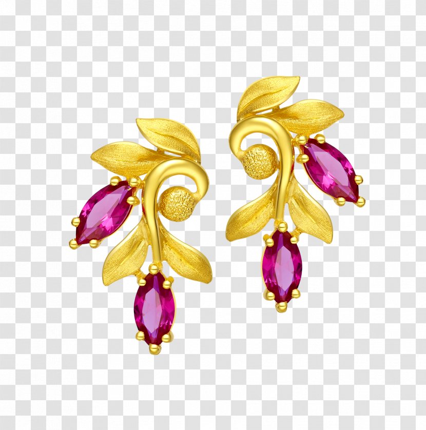 Earring Moth Orchids Gemstone Body Jewellery Cut Flowers - Awww Ornament Transparent PNG