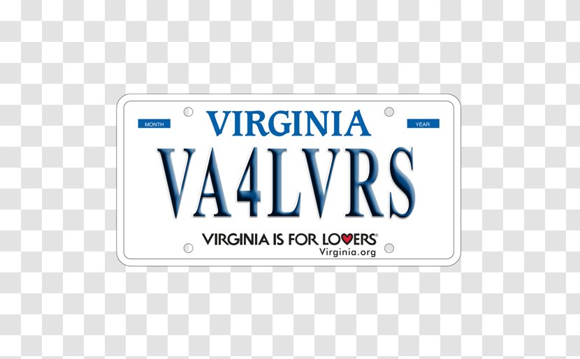 Virginia Is For Lovers Vehicle License Plates Department Of Motor Vehicles Vanity Plate - Rectangle - Commonwealth Day Transparent PNG
