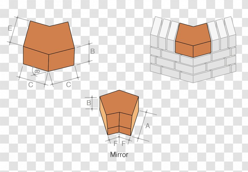 Internal Angle Template Brick - Diagram Transparent PNG