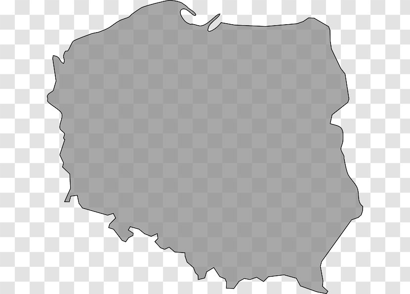 Flag Of Poland Map - Blank - Anise Clipart Transparent PNG