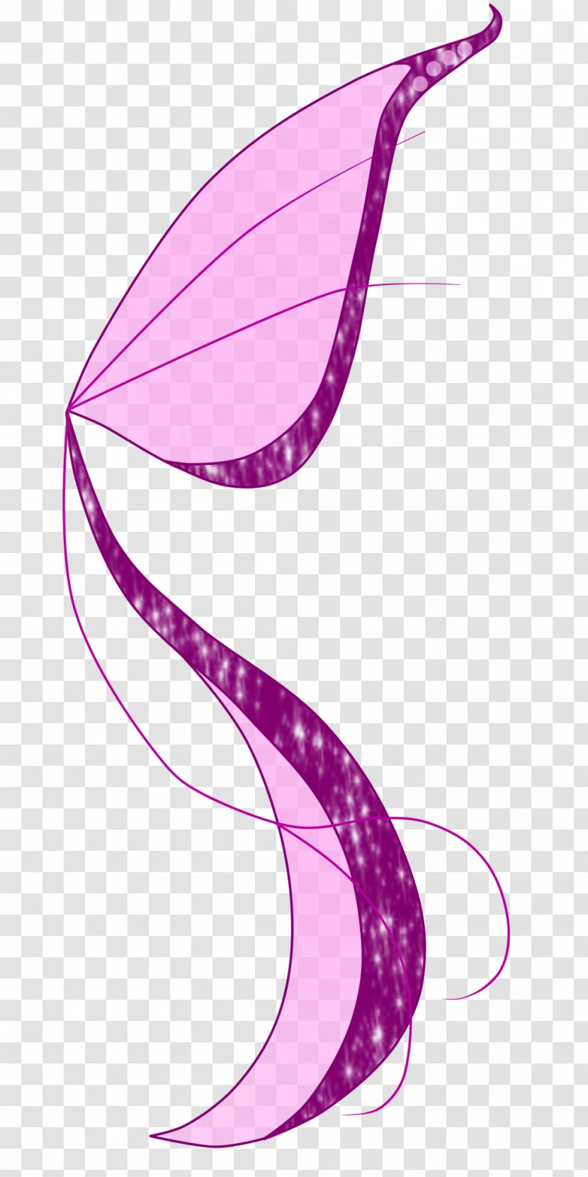 Art Leaf Pink M Line Clip - Plant Transparent PNG