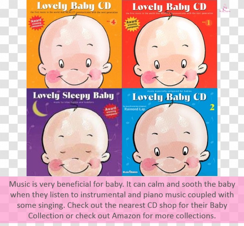 Infant Compact Disc Toddler Fetus Smile - Cartoon - Baby Songs Transparent PNG