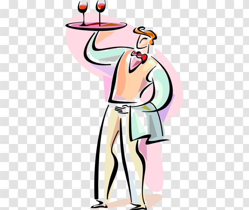 Clip Art Illustration Waiter Drink Royalty-free - Vision Care - Hospitality Transparent PNG