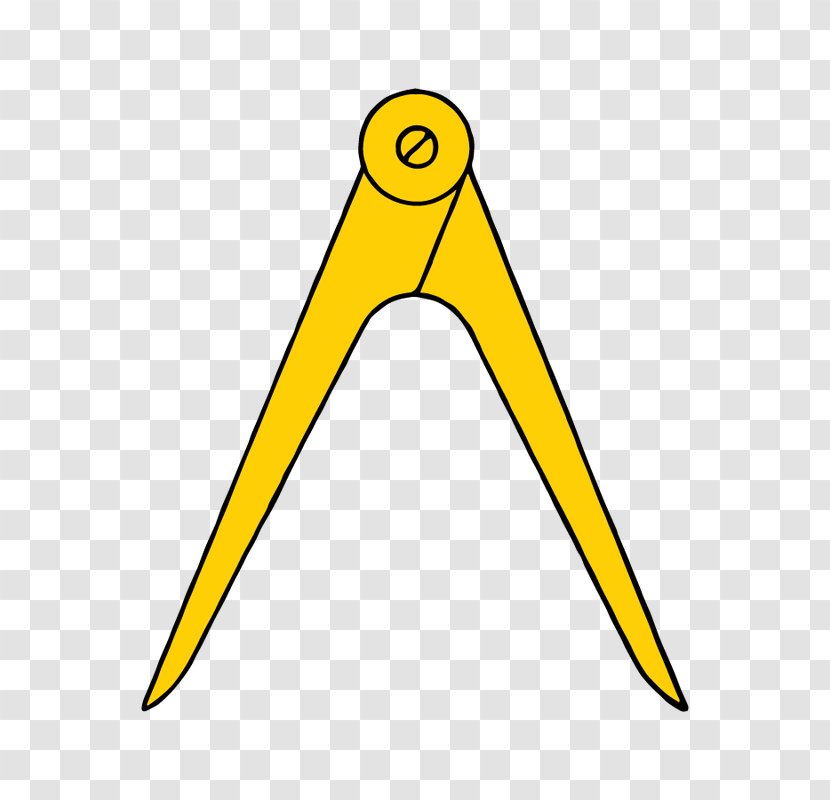 Angle - Yellow - Cartoon Compass Transparent PNG