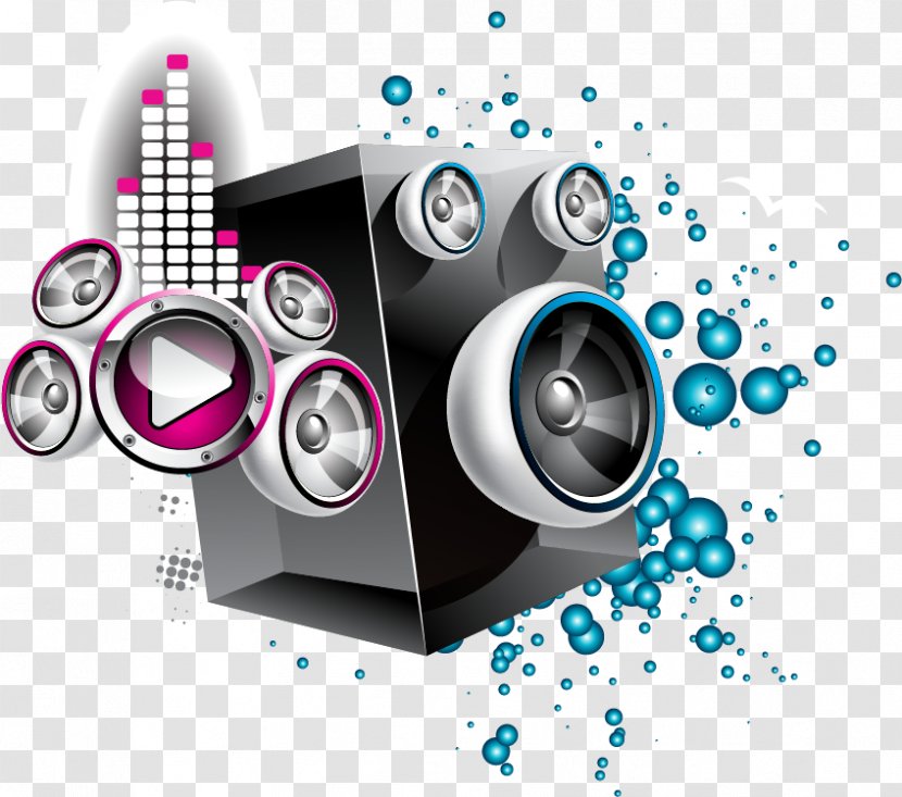 Diamant Koninkrijk Sound Android Loudspeaker Enclosure - Software - Speaker Black Temperament Vector Elements Transparent PNG