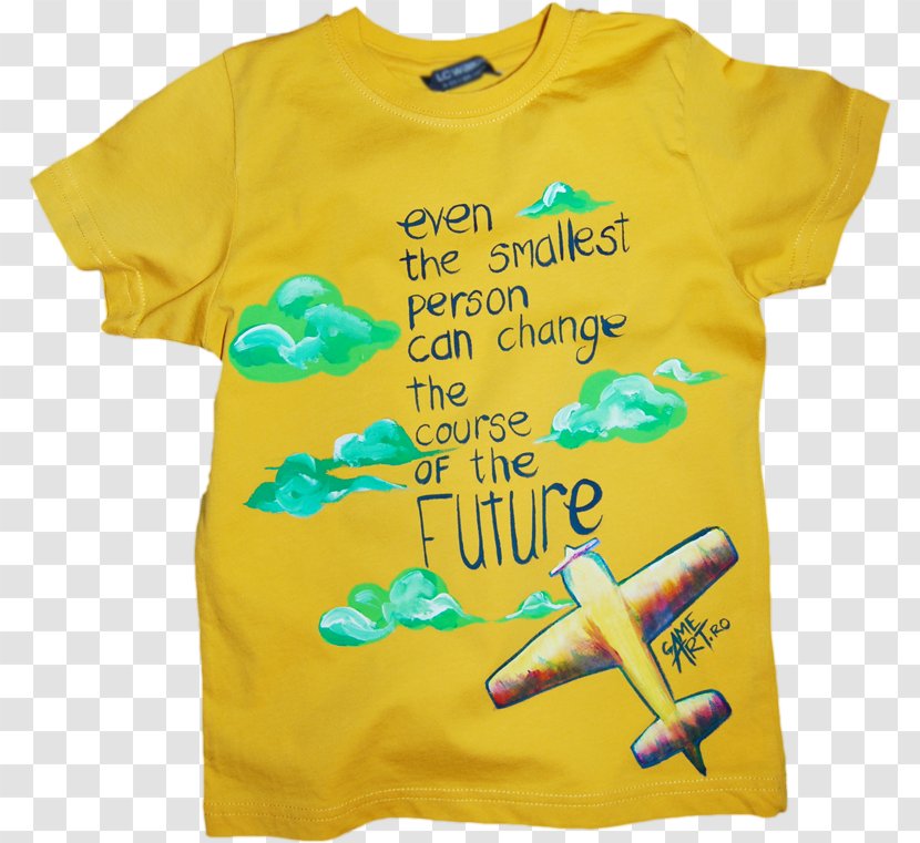 T-shirt Clothing Sleeve Blouse - Yellow Plane Transparent PNG
