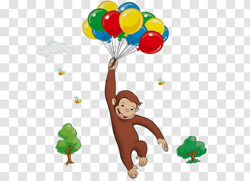Wall Decal Sticker Curious George - Accent - Watercolor Monkey Transparent PNG
