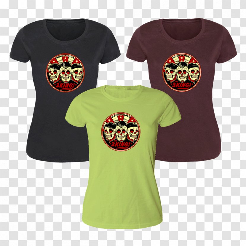 T-shirt Sleeveless Shirt Natural Born Sinner The 3 Kings Skulls - Flower - Cute Skull Transparent PNG