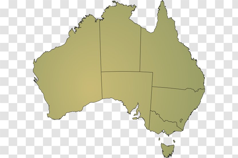 Australia Vector Map Clip Art - Day - Physical Transparent PNG