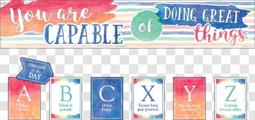 Celebrate Learning Welcome Bulletin Board Set Teacher Classroom - Fifth Grade - Watercolor Transparent PNG