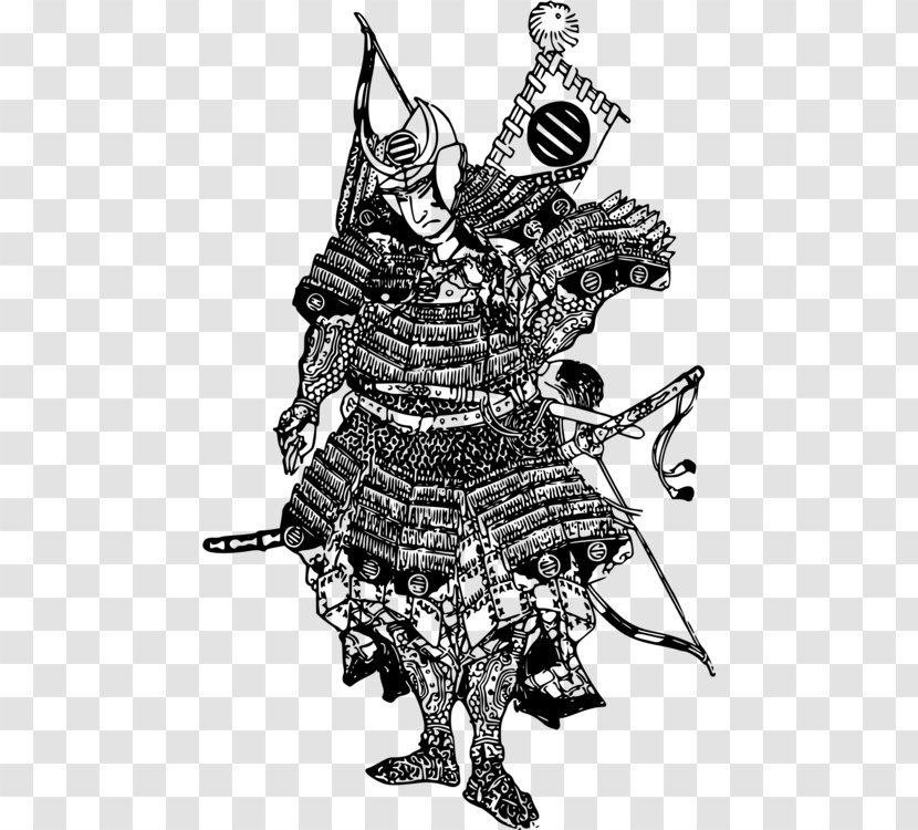 Knight Cartoon - Hokusai - Samurai Costume Design Transparent PNG