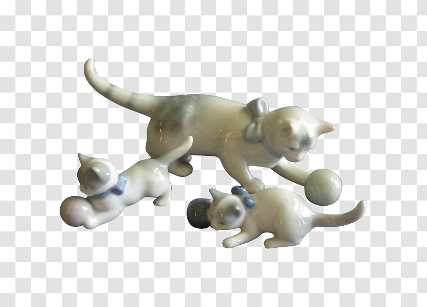 Cat Figurine Porzellanfabrik Metzler & Ortloff Kitten Porcelain Transparent PNG