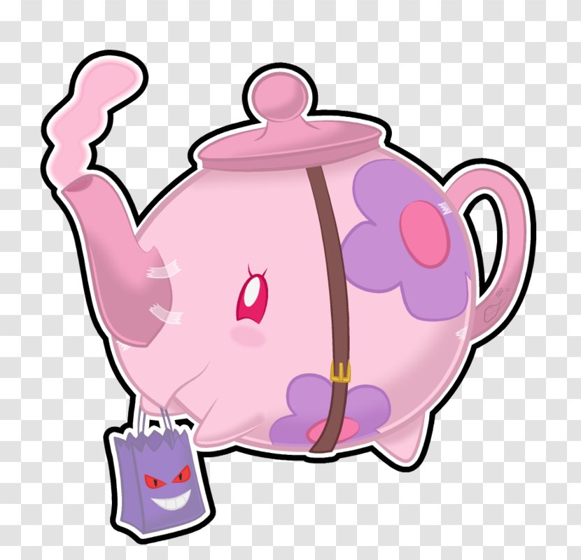 Clip Art Product Design Cartoon - Flower - Pink Teapot Transparent PNG