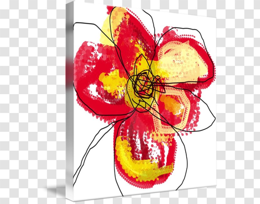 Butterfly Flower Floral Design Insect Pollinator - Flowering Plant - Red Transparent PNG