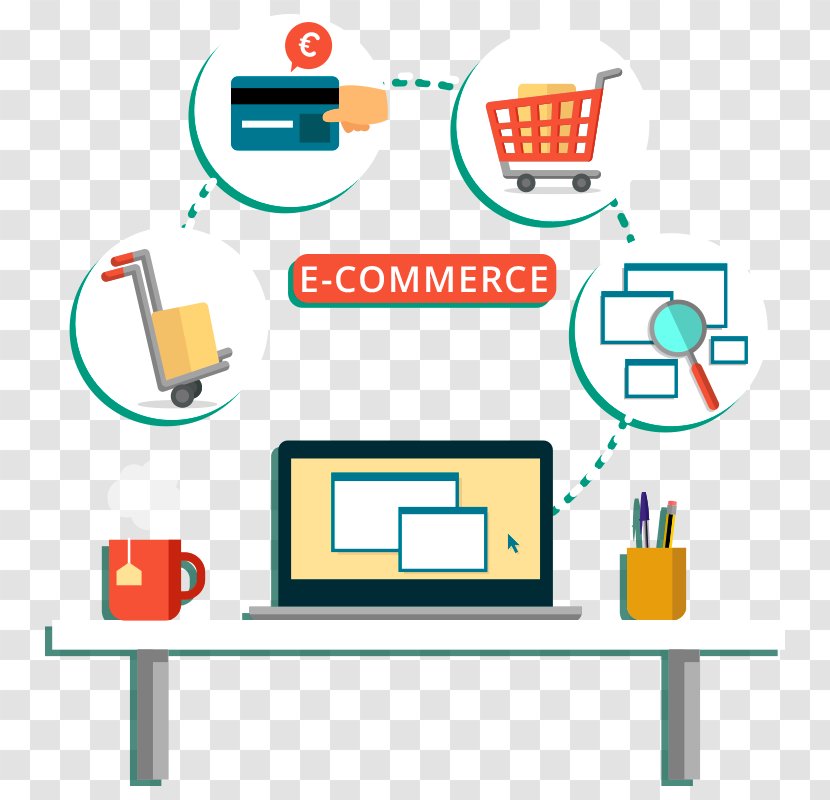 Digital Marketing Web Development E-commerce Online Shopping And Offline - Signage - Business Transparent PNG