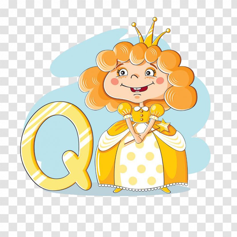 Royalty-free Cartoon Letter Illustration - Q And Queen High-definition Buckle Material Transparent PNG