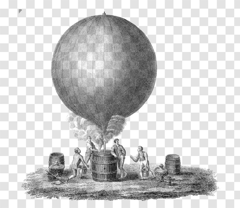 Engineering Drawing Technical Illustration Hot Air Balloon - Monochrome Photography Transparent PNG