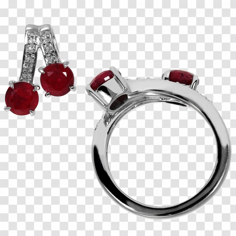 Ruby Earring Body Jewellery - Ring Transparent PNG