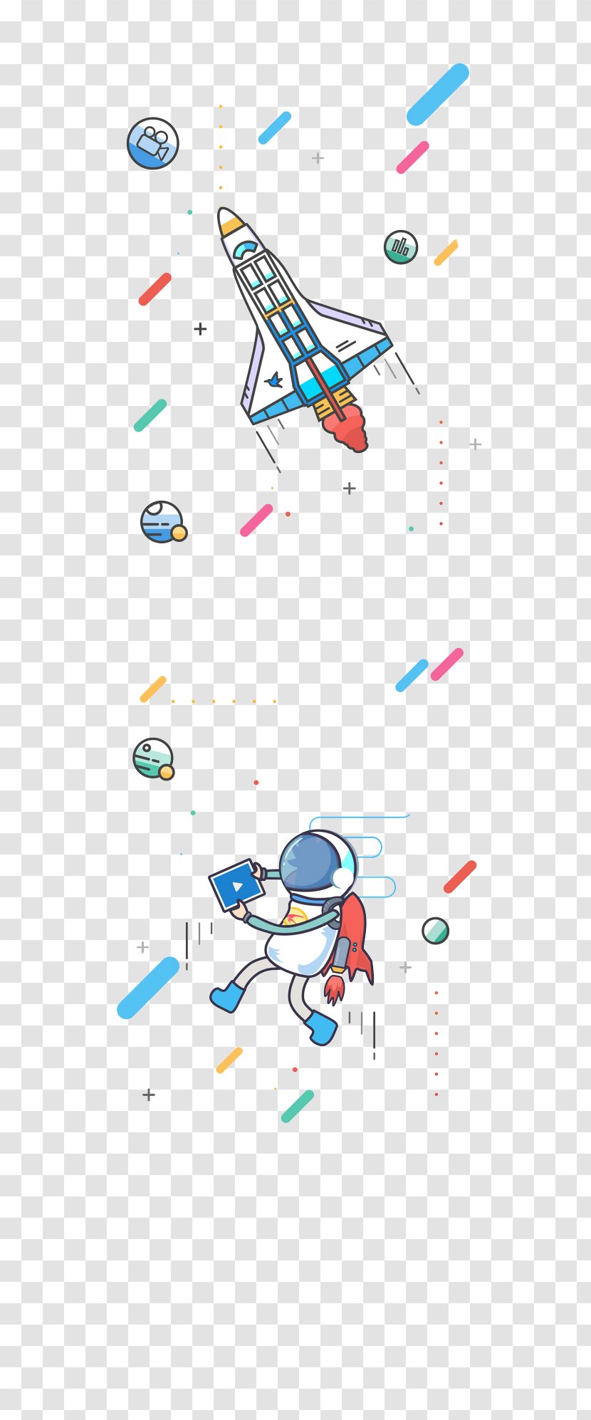 Cartoon Rocket Illustration - Designer - Background Transparent PNG
