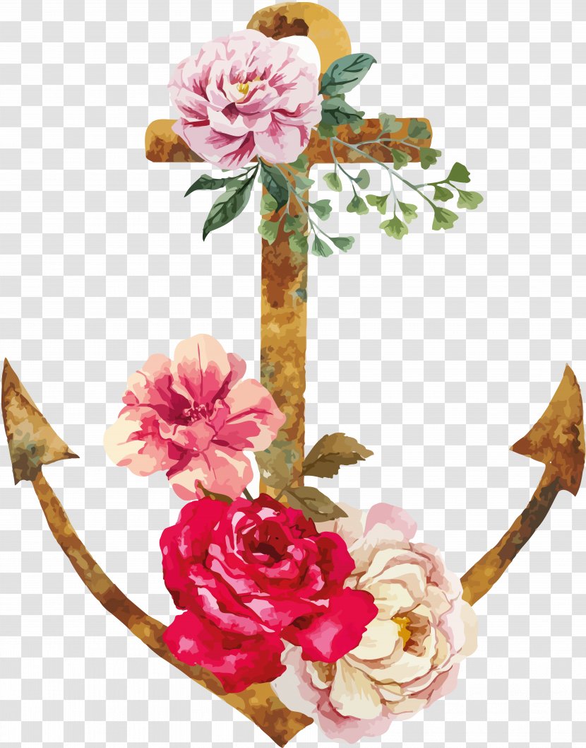 Flower Anchor Clip Art - Rose Order Transparent PNG