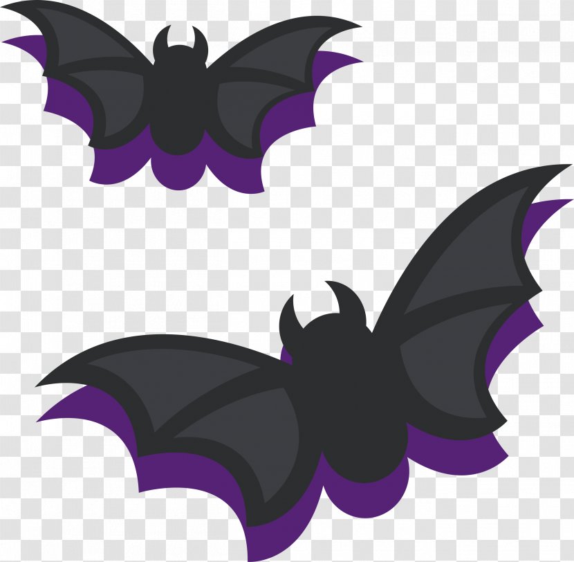 Bat Halloween - Butterfly - Black Monster Transparent PNG