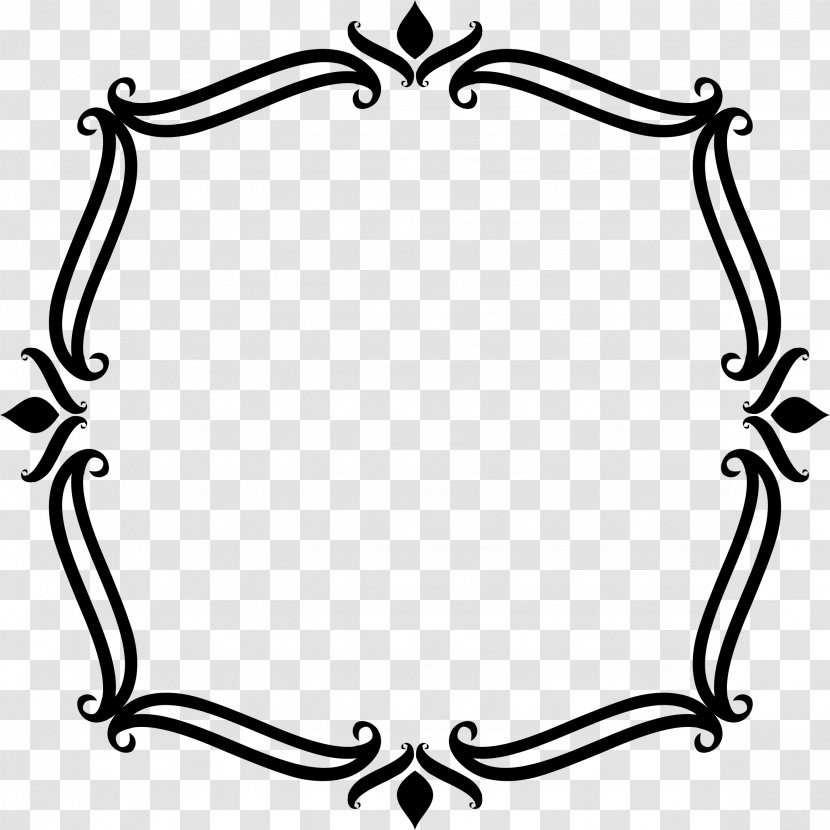 Black And White Monochrome Photography - Ornament Frame Transparent PNG
