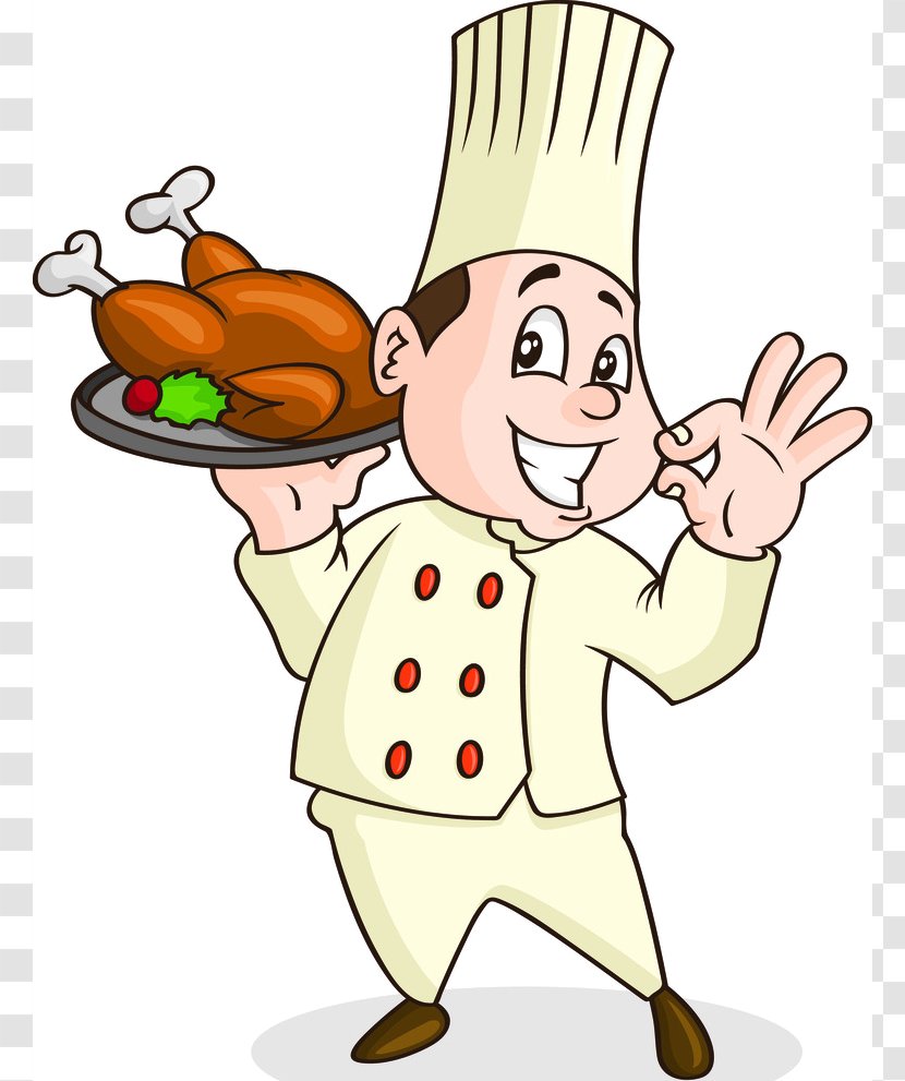 Roast Chicken Chef Cooking Clip Art - Roasting - Bake Transparent PNG